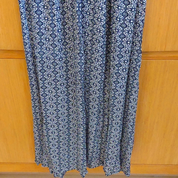 Blue/White Printed Sleeveless Maxi Dress SZ S By Lulus - Picture 6 of 10